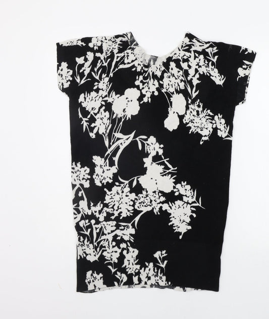 Armando Womens Black Floral  Pullover Jumper Size 14