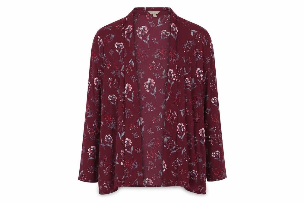Anthology Womens Purple Geometric  Basic Button-Up Size 14
