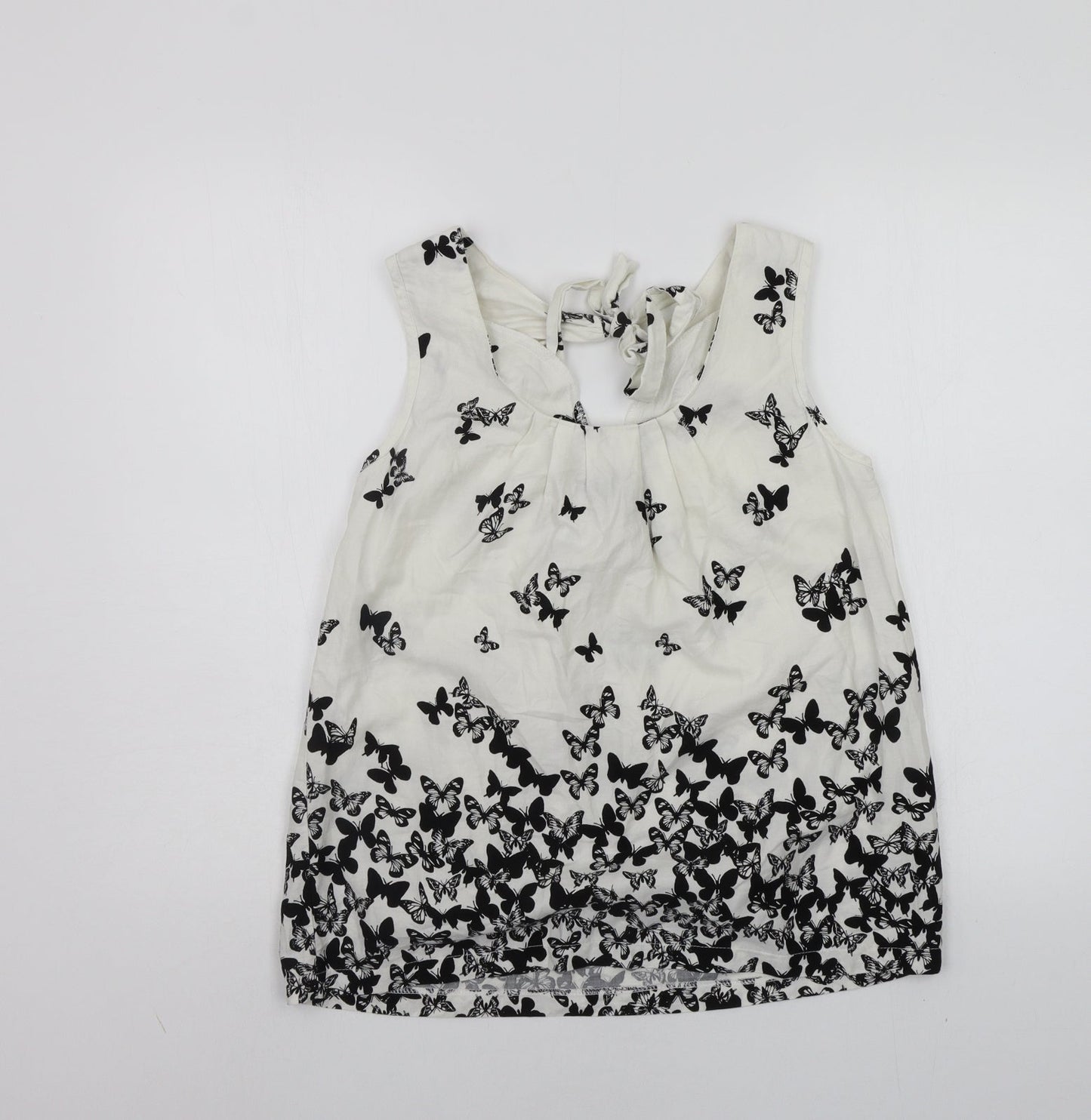 DROTHY PERKINS  Womens White Geometric  Basic Blouse Size 12