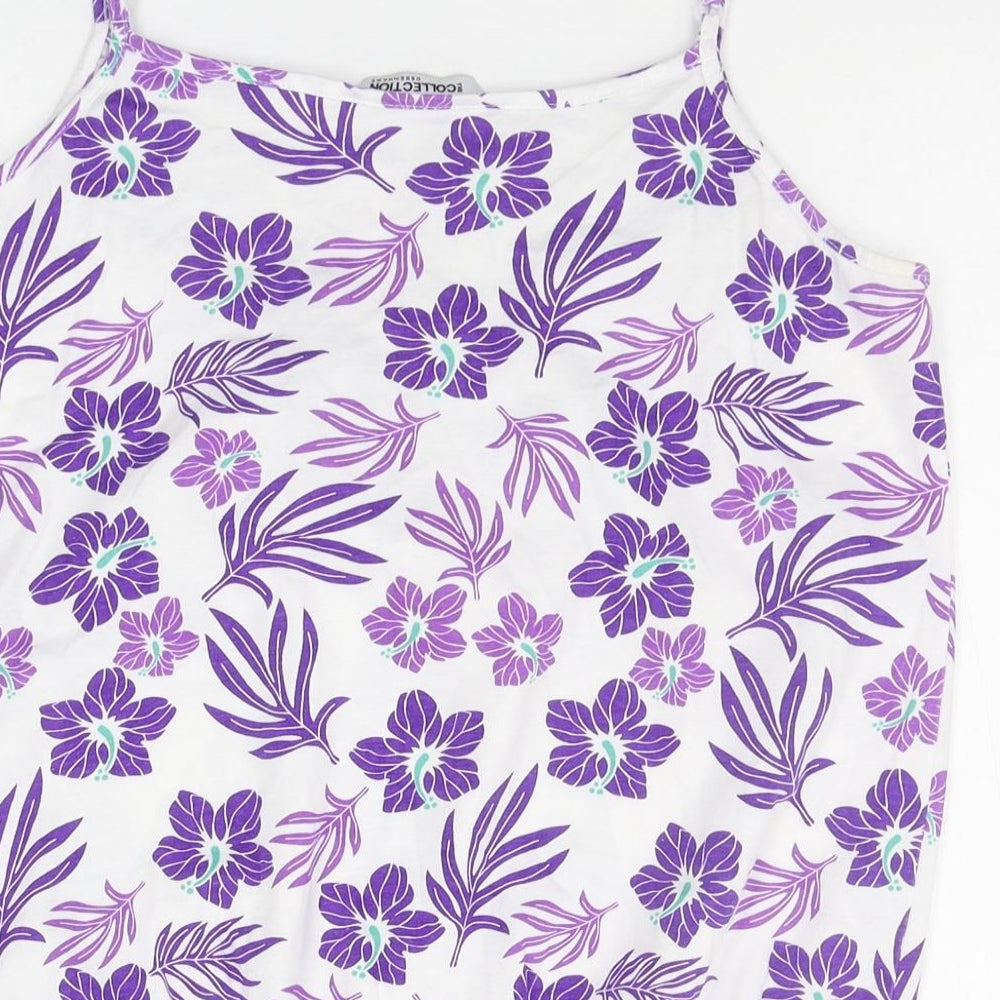 Debenhams Womens Purple Floral  Basic Tank Size 12