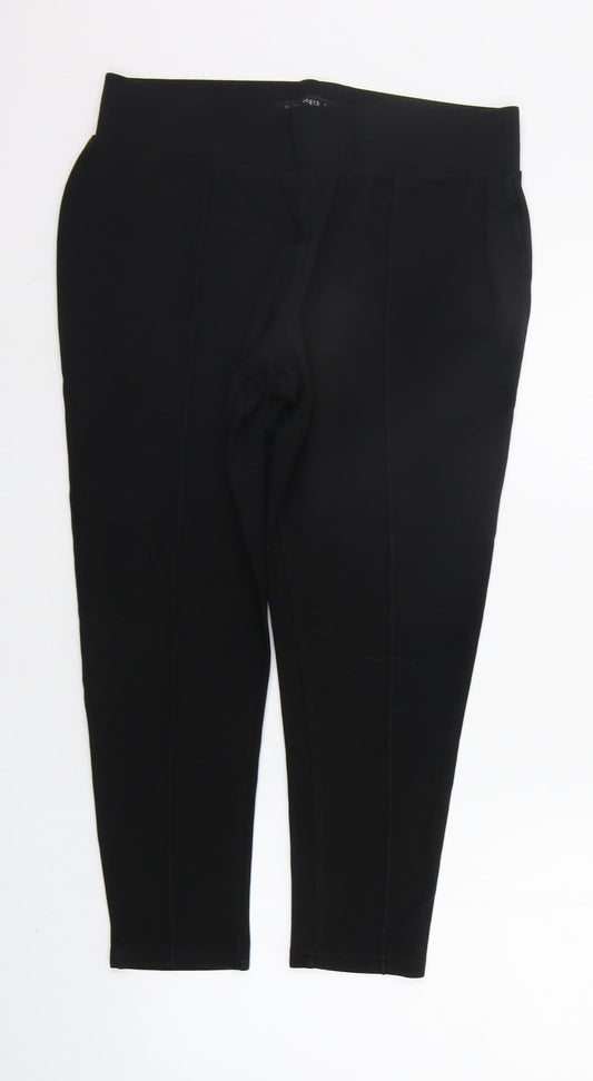 NEXT Womens Black   Trousers  Size 12 L22 in