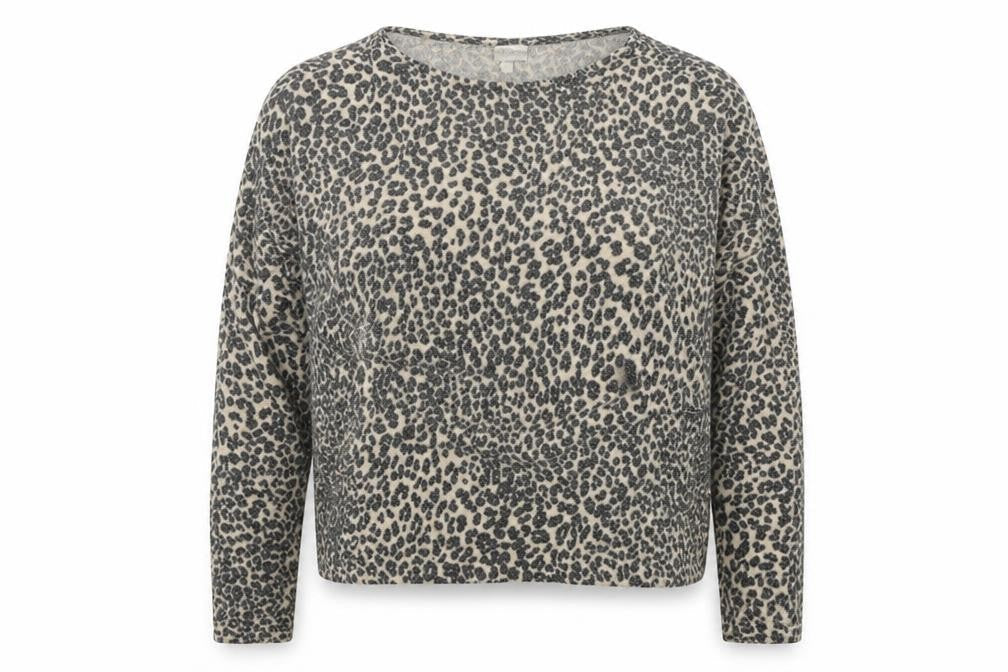 H&M Womens Grey Animal Print  Pullover Jumper Size S