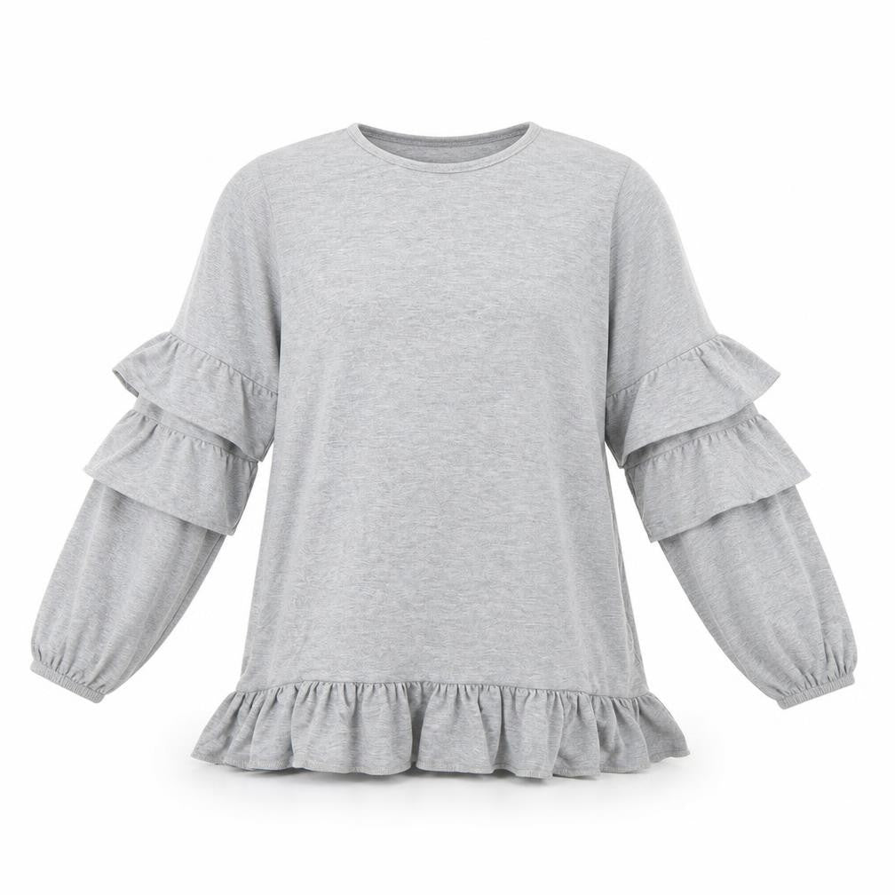 love pink lilly Girls Grey   Basic Blouse Size 13 Years