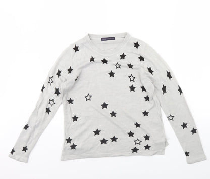 Marks & Spencer Womens Grey   Pullover Jumper Size 12  - star detail