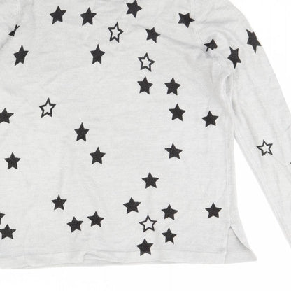 Marks & Spencer Womens Grey   Pullover Jumper Size 12  - star detail