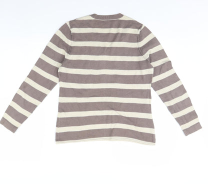 Debenhams Womens Brown Striped  Pullover Jumper Size 14