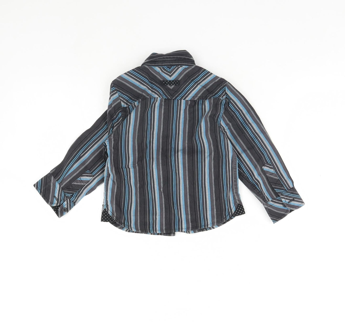 M&S Boys Grey Striped  Basic Button-Up Size 18-24 Months