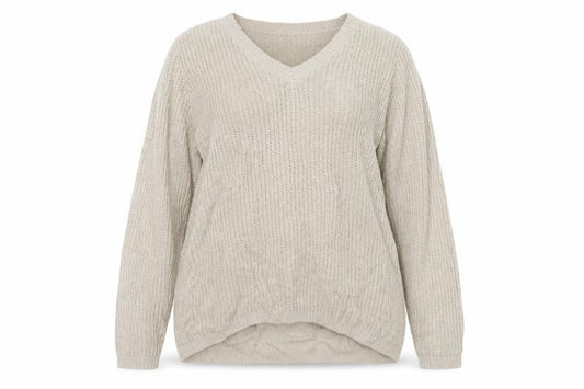Front view of Papaya women’s beige jumper, size XL