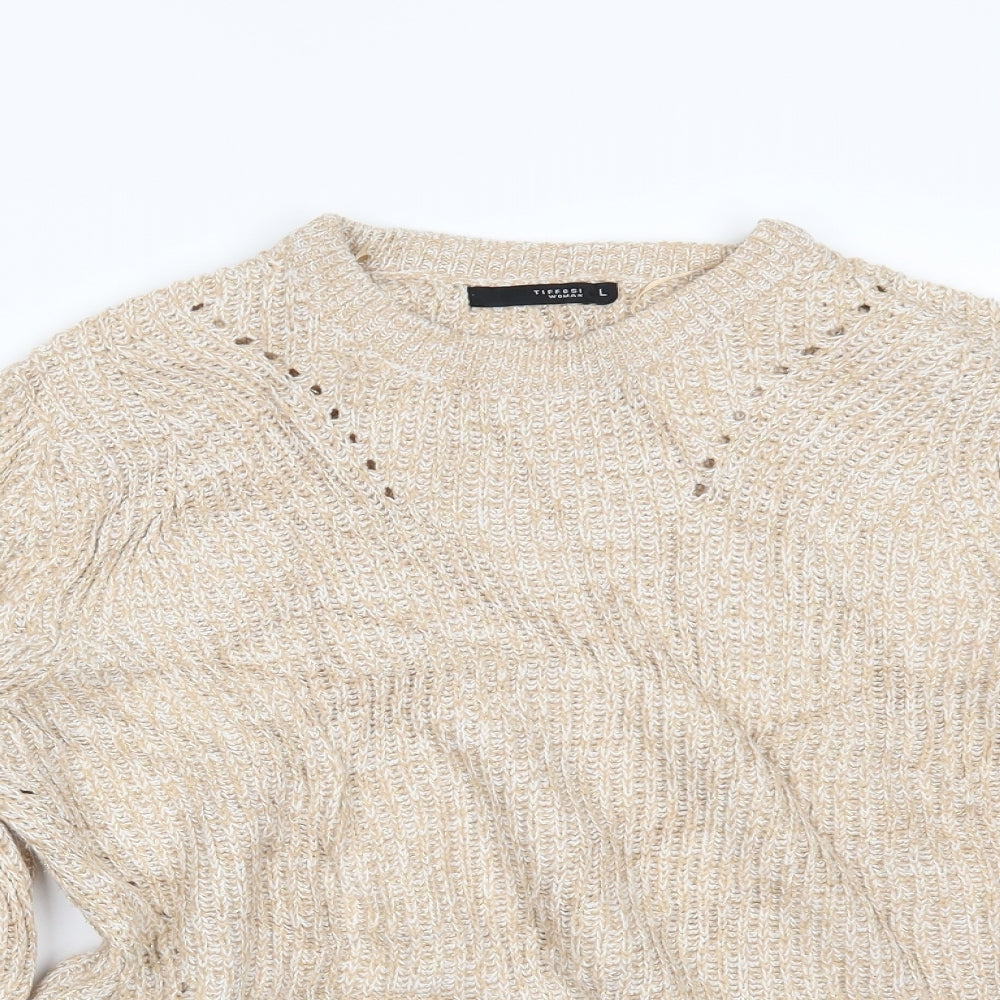 Tiffosi Womens Beige   Pullover Jumper Size L
