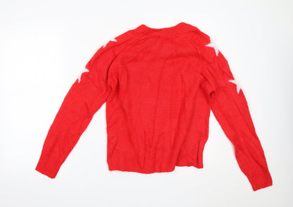 Next Womens Red   Pullover Jumper Size XS