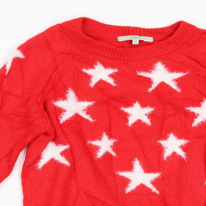 Next Womens Red   Pullover Jumper Size XS