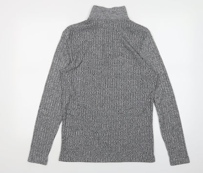 Back view of ASOS women’s grey pullover sweatshirt, size S
