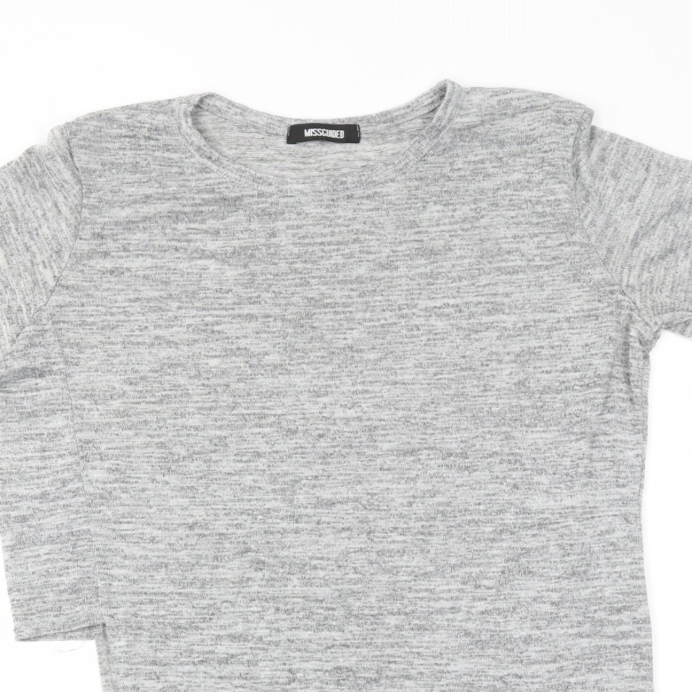 Missguided Womens Grey   Basic Blouse Size 12