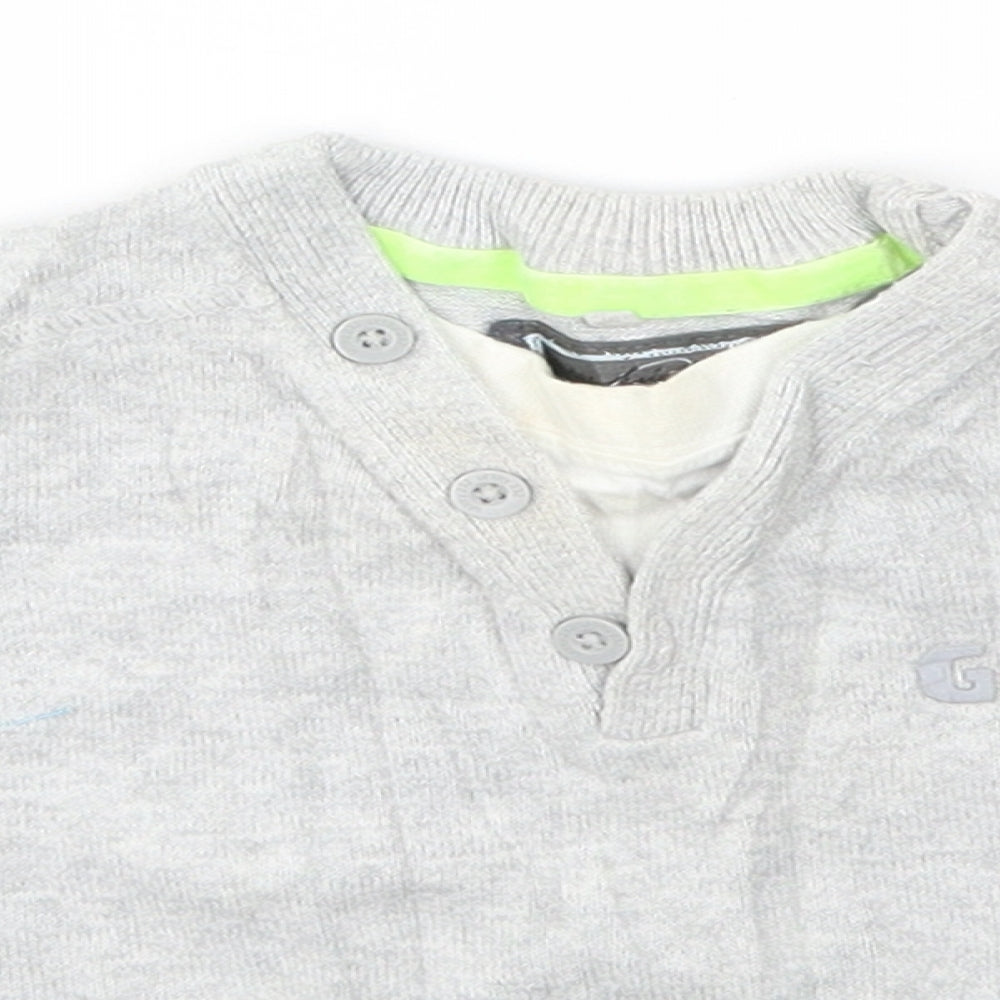 M&S Boys Grey   Pullover Jumper Size 6-9 Months