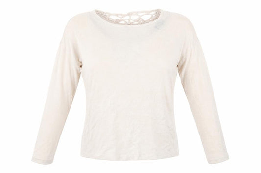 Front view of Atmosphere women’s beige jumper, size UK 14
