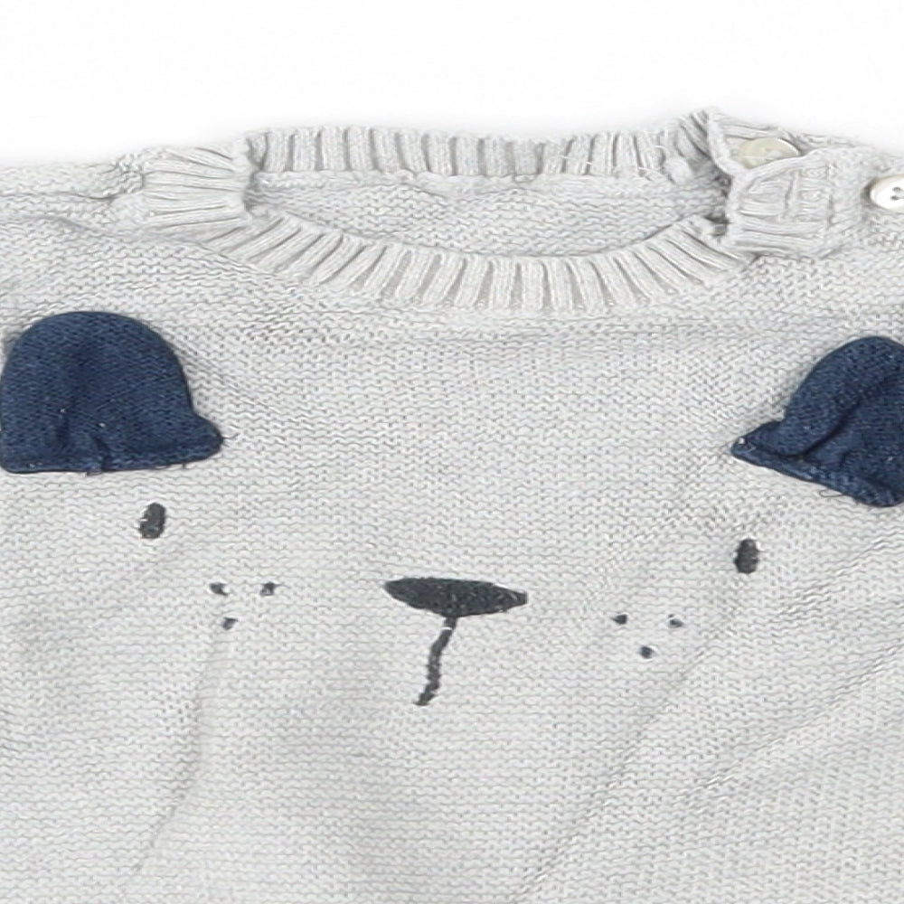 TU Baby Grey   Pullover Jumper Size 6-9 Months