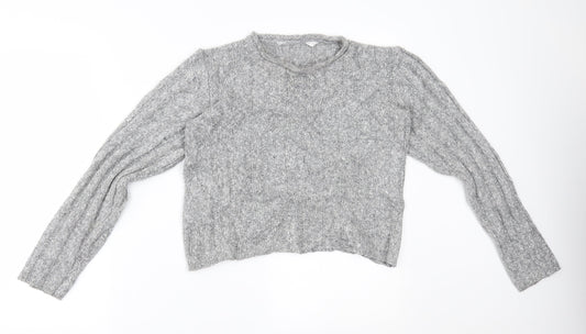 m&S Womens Grey   Pullover Jumper Size 14
