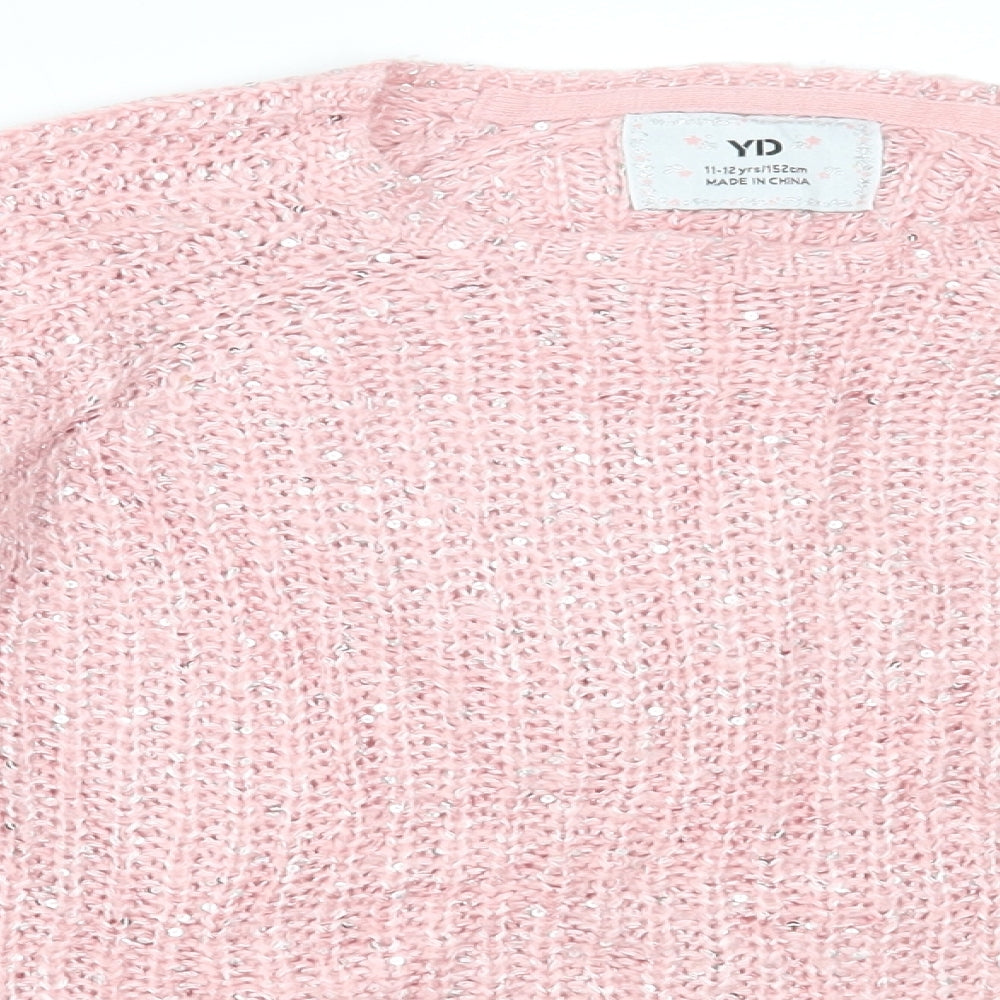 Young Dimension Girls Pink   Pullover Jumper Size 11-12 Years