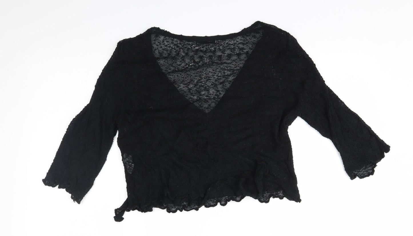 Simply Stockshop Womens Black   Cardigan Jumper Size M