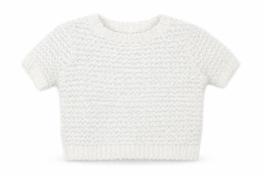 M&Co Girls White   Pullover Jumper Size 5-6 Years