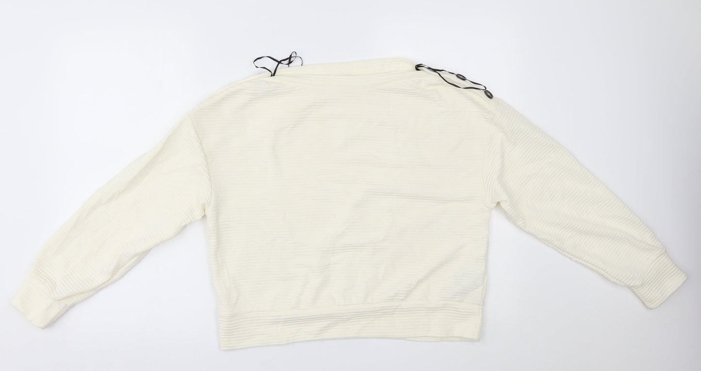 H&M Womens Ivory   Pullover Jumper Size S