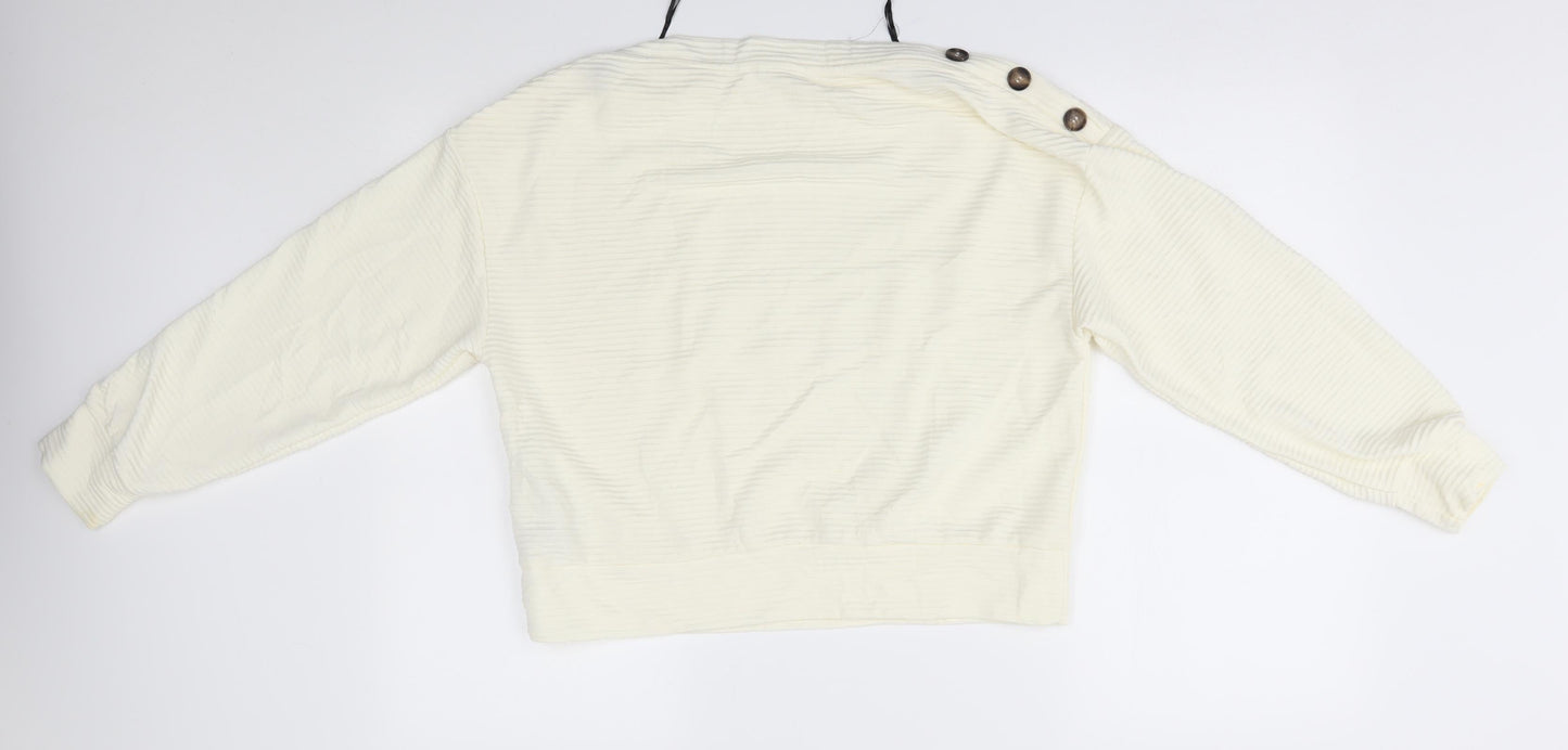 H&M Womens Ivory   Pullover Jumper Size S