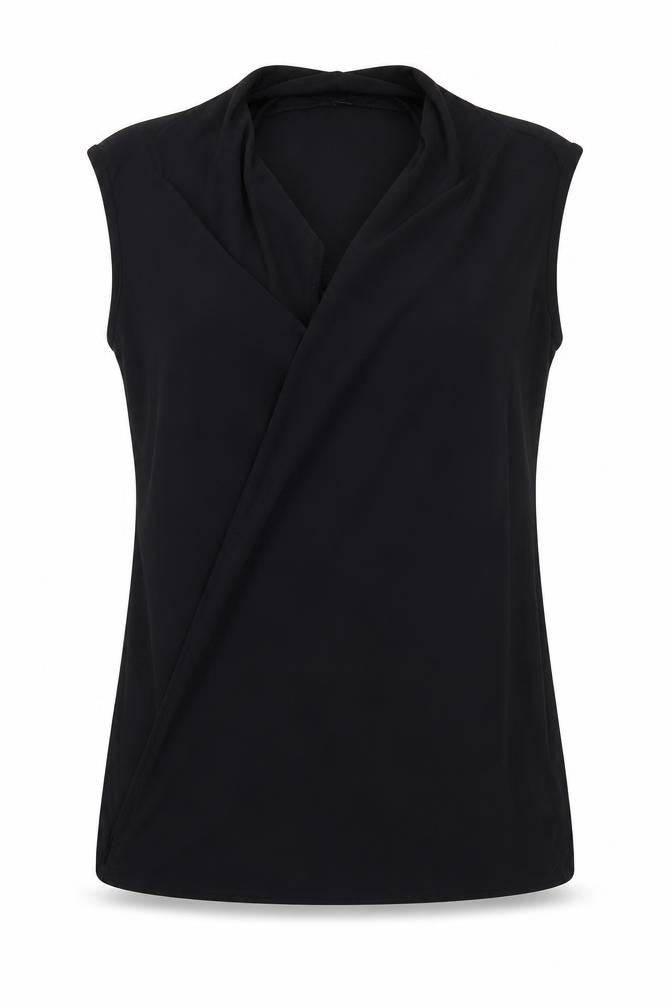 For Cynthia Womens Black   Wrap Tank Size L