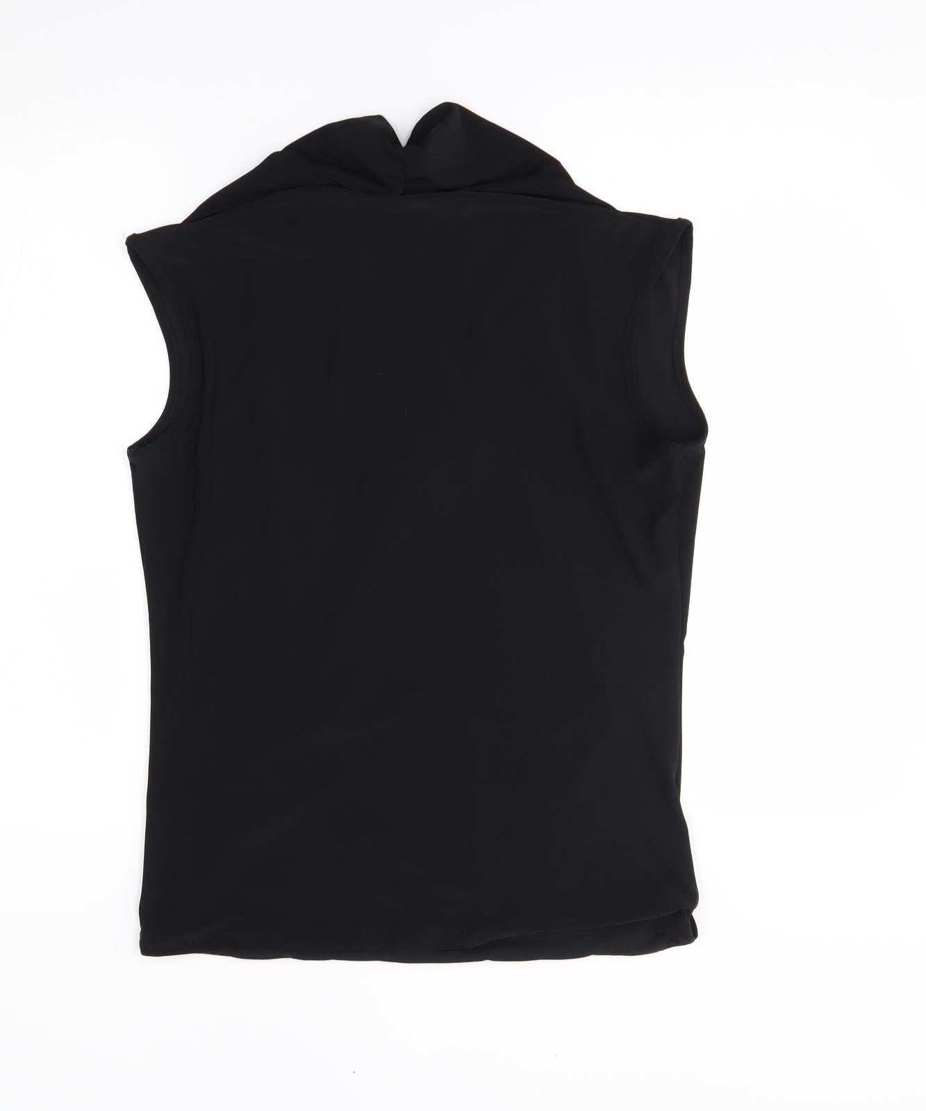 For Cynthia Womens Black   Wrap Tank Size L