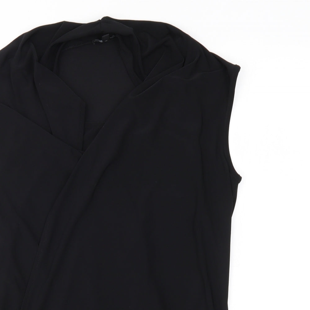 For Cynthia Womens Black   Wrap Tank Size L