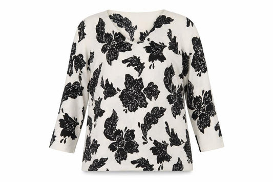 Preworn Womens White Floral  Pullover Jumper Size L