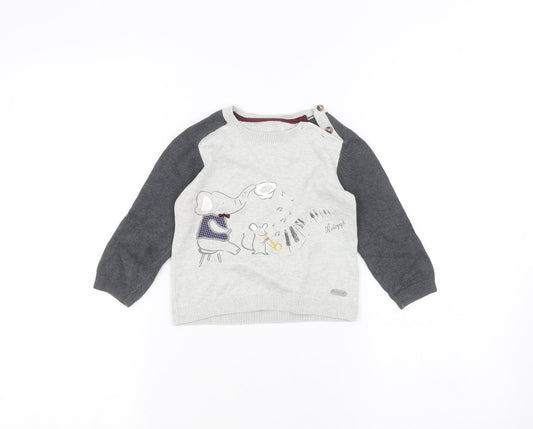 Marks and Spencer Baby White   Pullover Jumper Size 12-18 Months