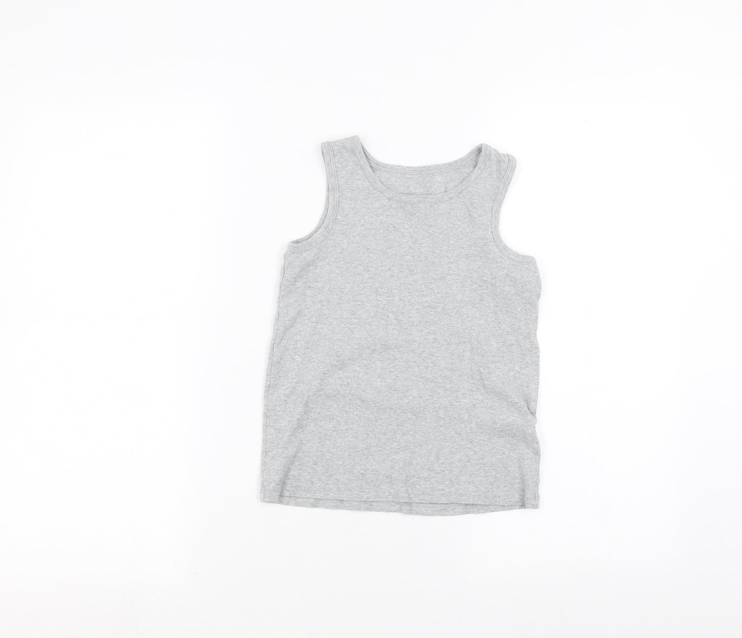 Marks and Spencer Boys Grey   Basic Tank Size 9-10 Years