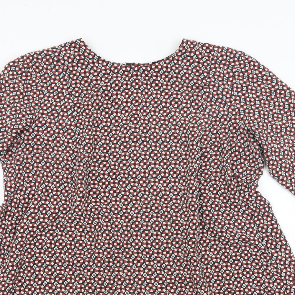 H&M Womens Multicoloured Argyle/Diamond  A-Line  Size 14