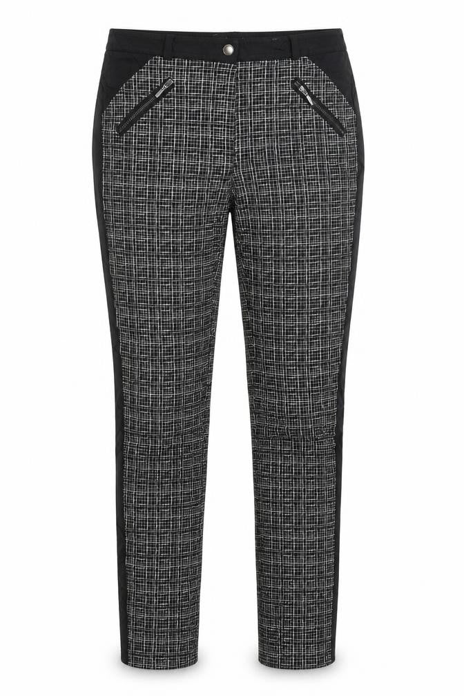 Atmosphere Womens Black Check  Trousers  Size 10 L28 in