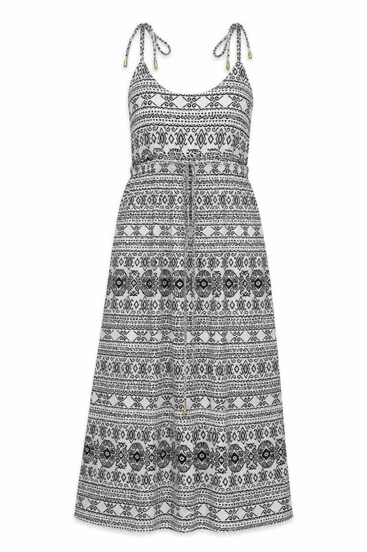Amber Krystal Womens White Geometric  Tank Dress  Size M