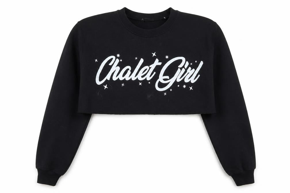 PRETTYLITTLETHING Womens Black   Pullover Sweatshirt Size S  - Chalet Girl