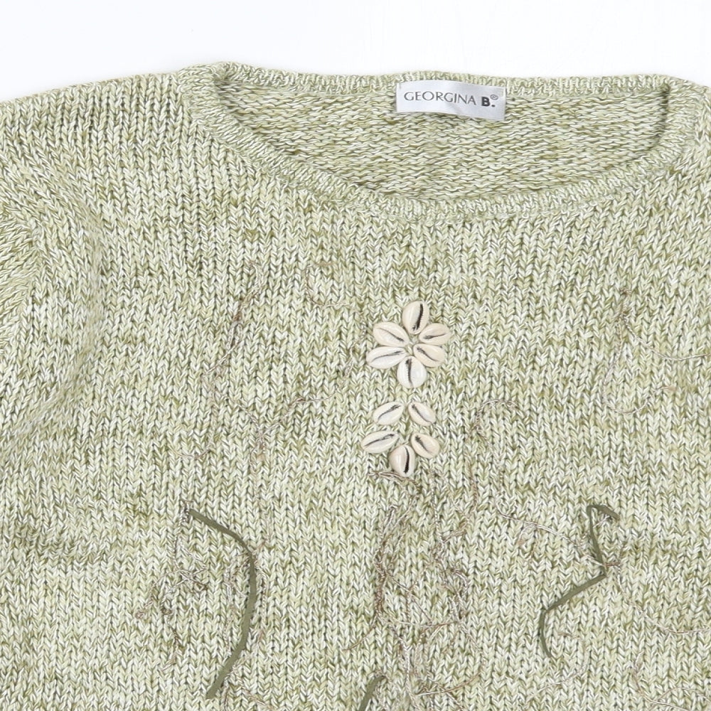 Georgina B Womens Green  Knit Pullover Jumper Size 12  - Shells