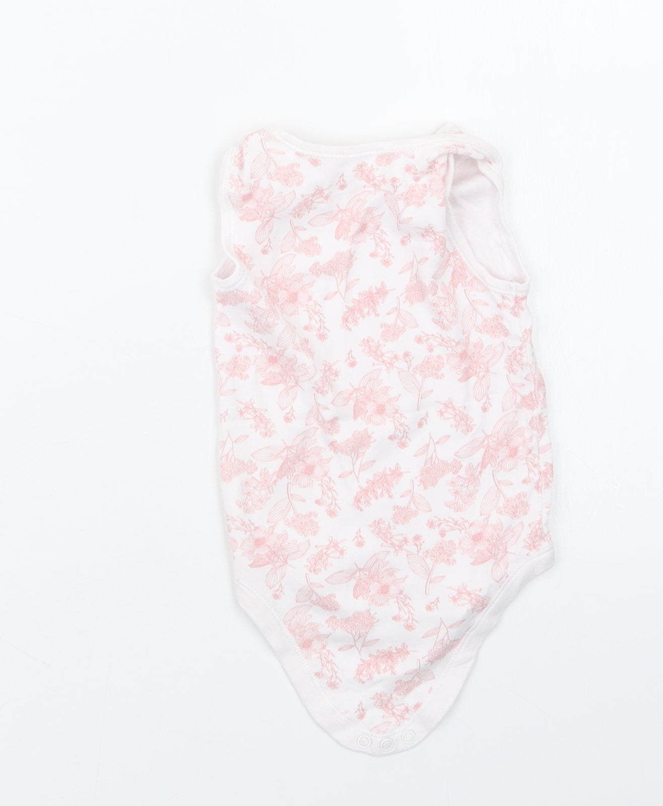 TU Girls Pink Floral  Babygrow One-Piece Size 9-12 Months
