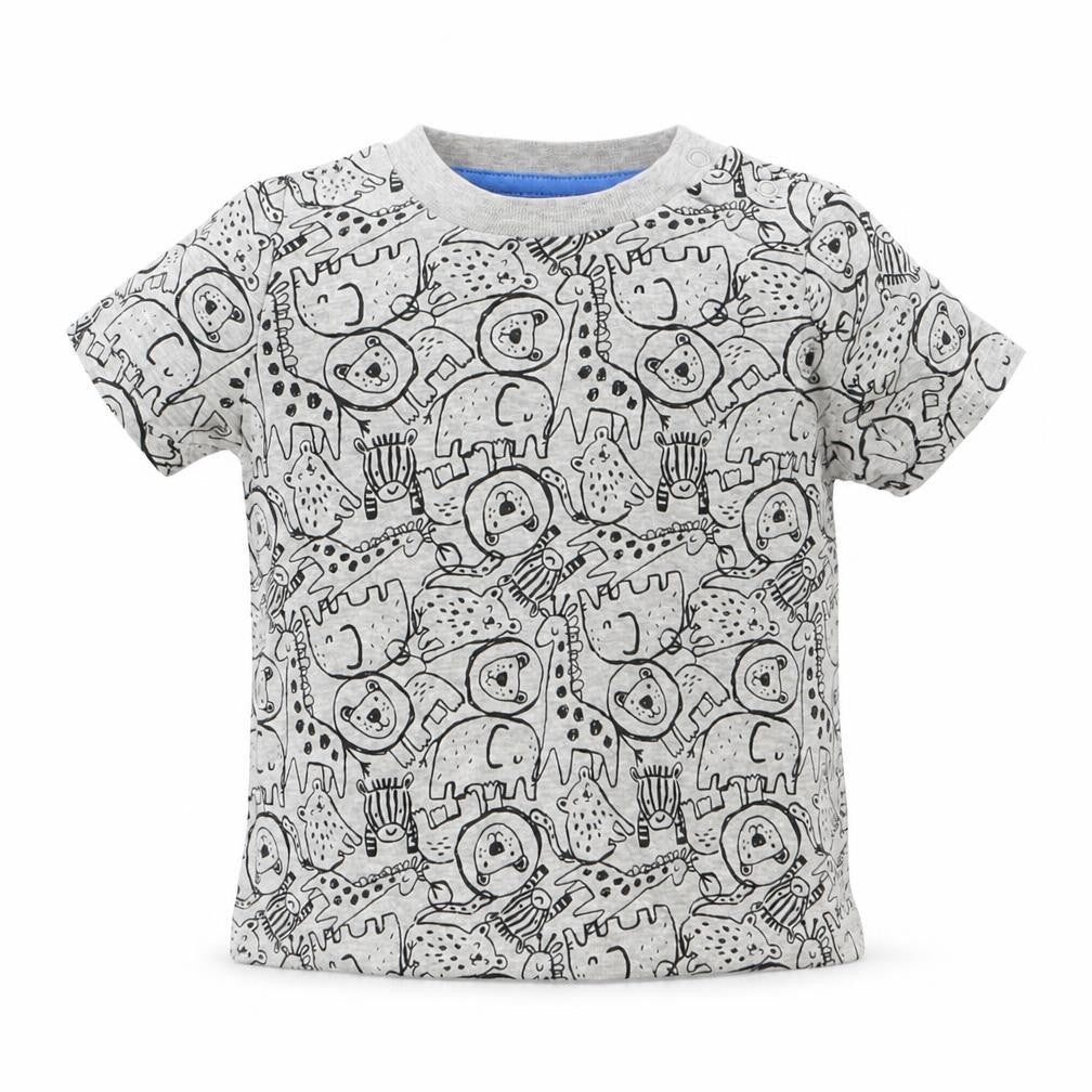 F&F Boys Grey Geometric  Basic T-Shirt Size 3-6 Months