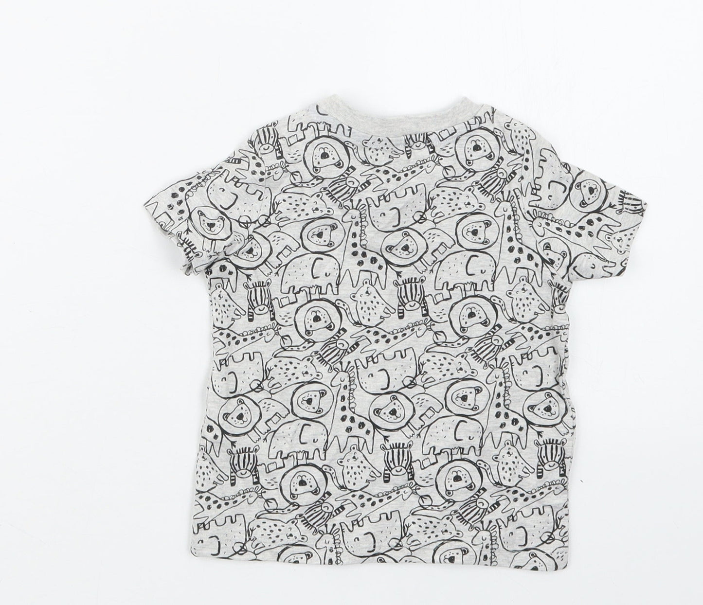 F&F Boys Grey Geometric  Basic T-Shirt Size 3-6 Months