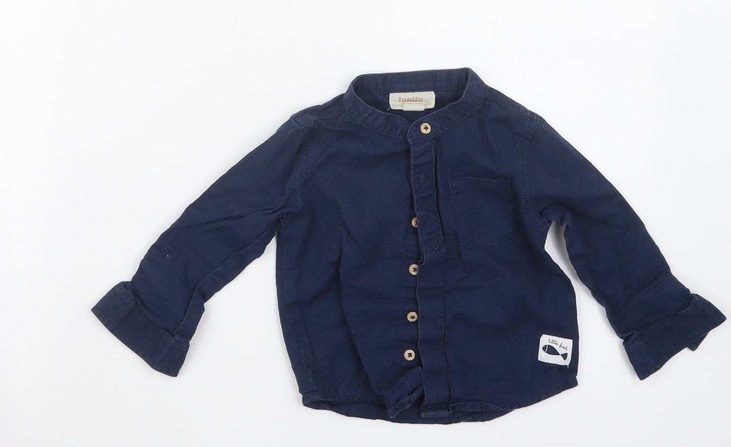 Lupilu Boys Blue   Basic Button-Up Size 6-9 Months