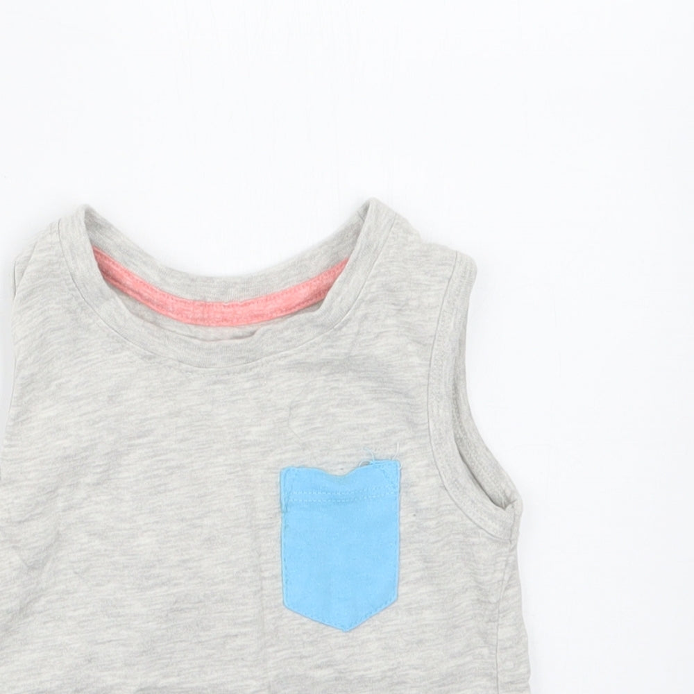 Rebel Boys Grey   Basic T-Shirt Size 12-18 Months