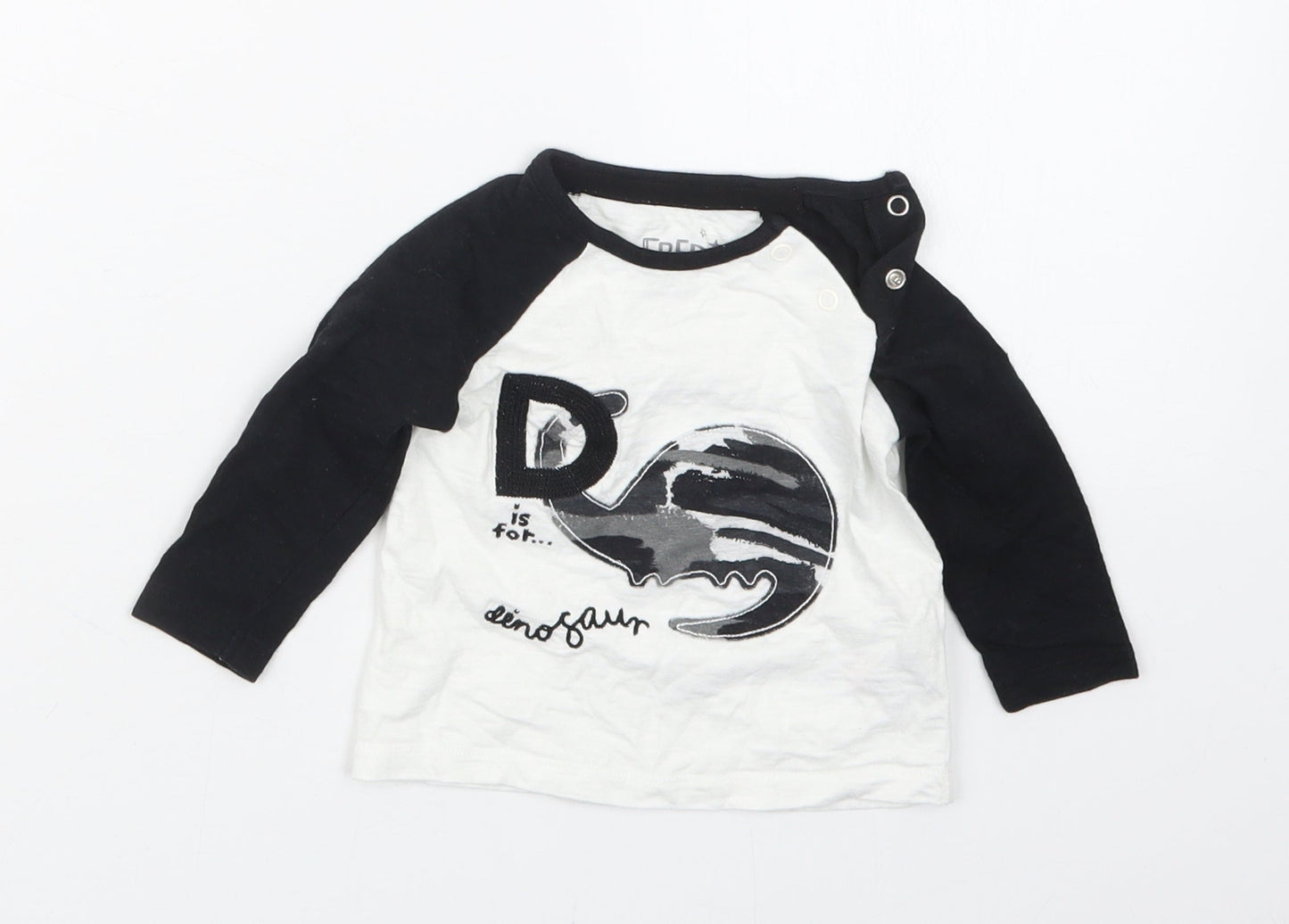 F&F Boys Black   Basic T-Shirt Size 3-6 Months