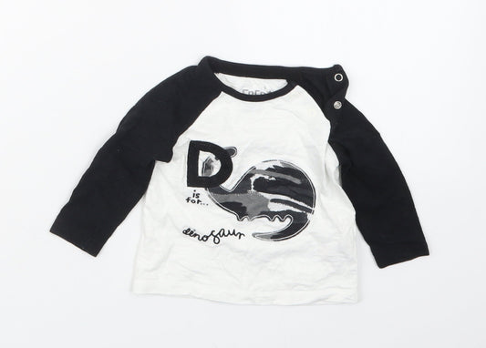 F&F Boys Black   Basic T-Shirt Size 3-6 Months