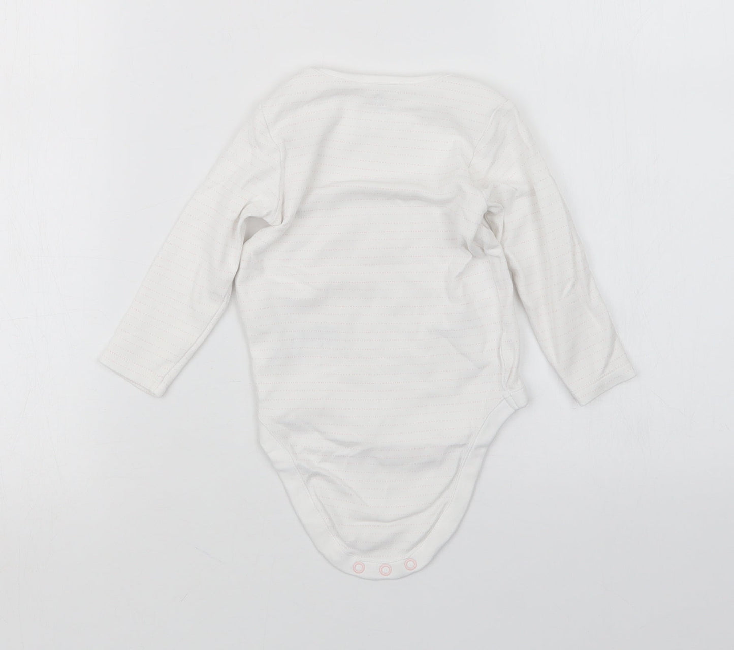 NEXT Girls Pink Striped  Babygrow One-Piece Size 9-12 Months