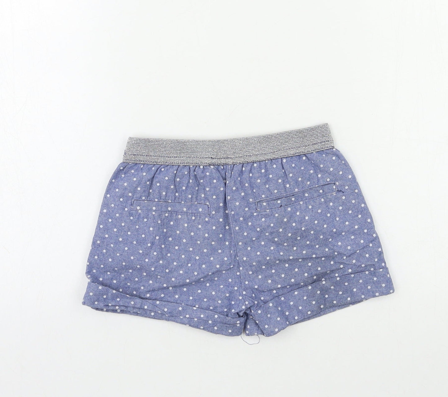 Hullabaloo Girls Blue Polka Dot  Sailor Shorts Size 2-3 Years