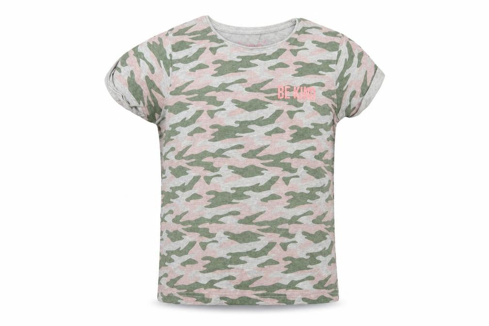 Primark Girls Green Camouflage  Basic T-Shirt Size 10 Years