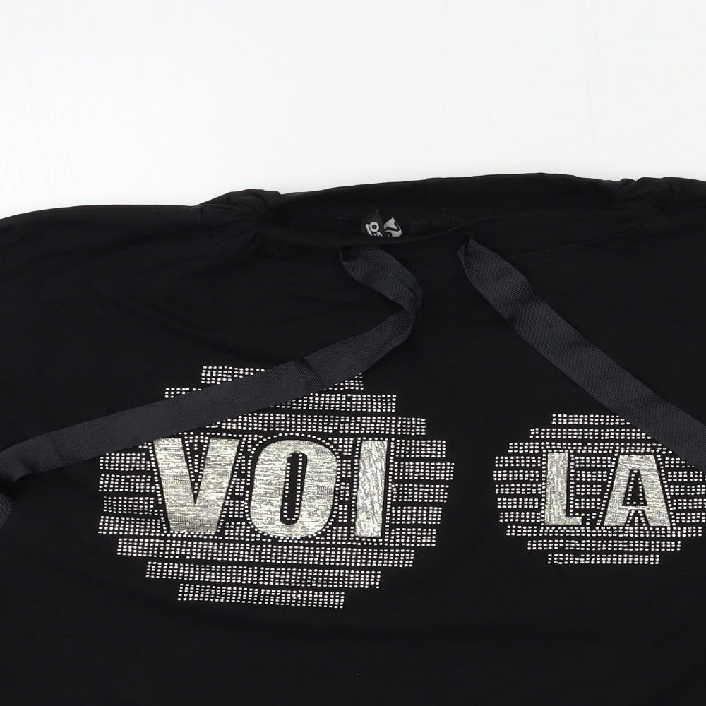 VOI LA Womens Black   Pullover Sweatshirt One Size