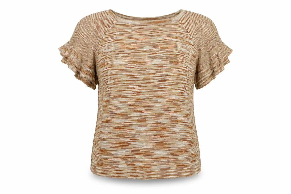 ET VOUS Womens Brown  Knit Pullover Jumper Size 18  - Frill