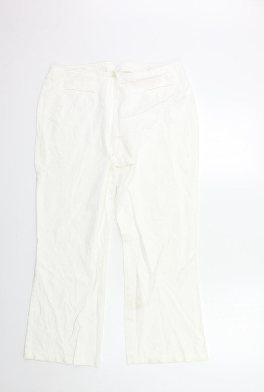 Preworn Womens White   Trousers  Size 32 in L26 in